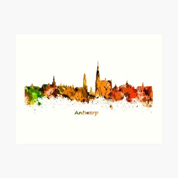 "Antwerp Skyline" Art Print By Chris2766 | Redbubble