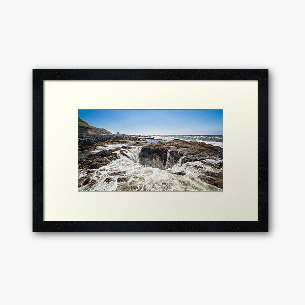 Thor's Well, on the Pacific Coast Framed Art Print