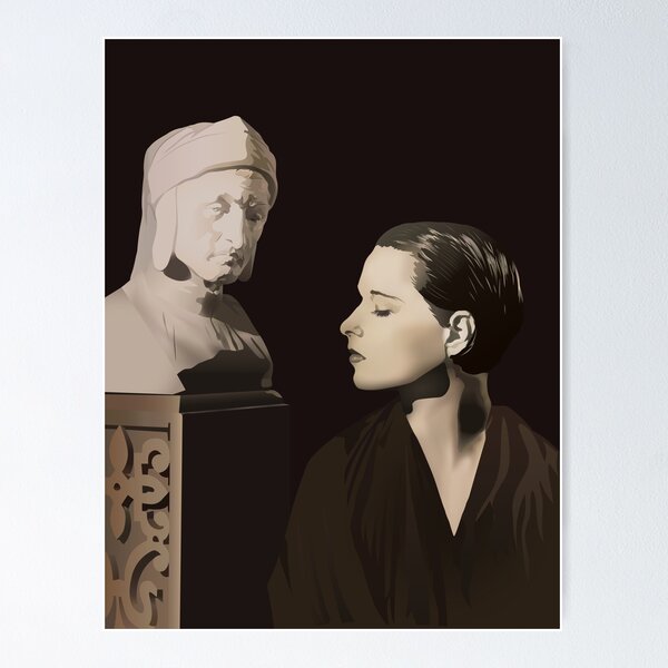 Item preview, Louise Brooks® with bust of Dante Alighieri  designed and sold by VintageBrooks.