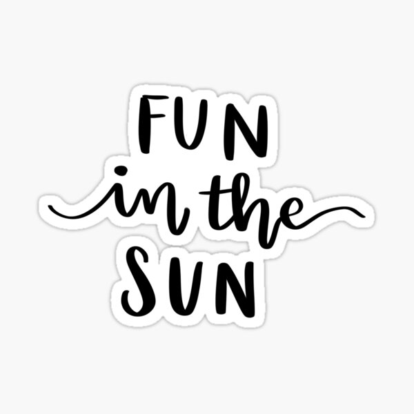 Fun in the Sun Hand drawn Sticker Sticker