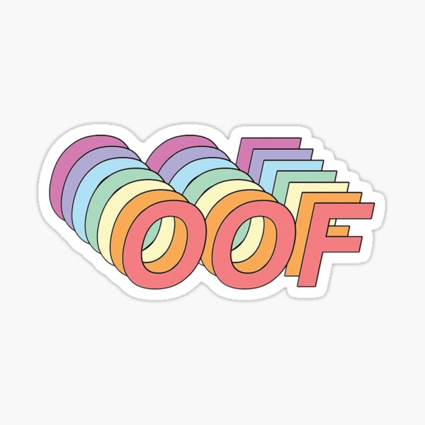 Oof Stickers Redbubble - blue roblox stickers redbubble