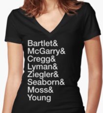 For America Women's Fitted V-Neck T-Shirt