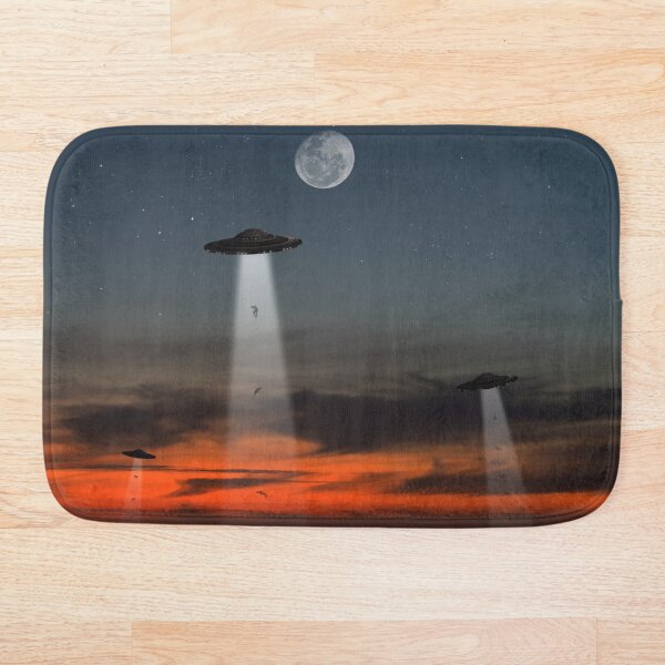 Alien Invasion Bath Mat