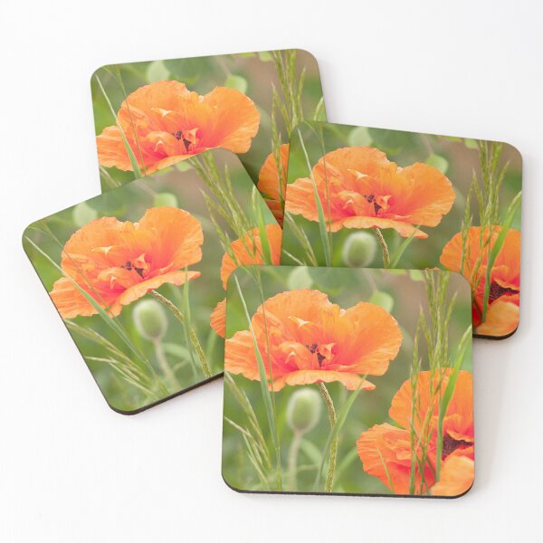Item preview, Amapolas de color naranja brillante designed and sold by Barbara Spencer.