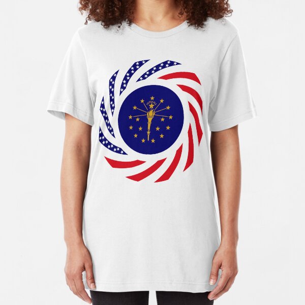 Indiana Murican Patriot Flag Series Slim Fit T-Shirt
