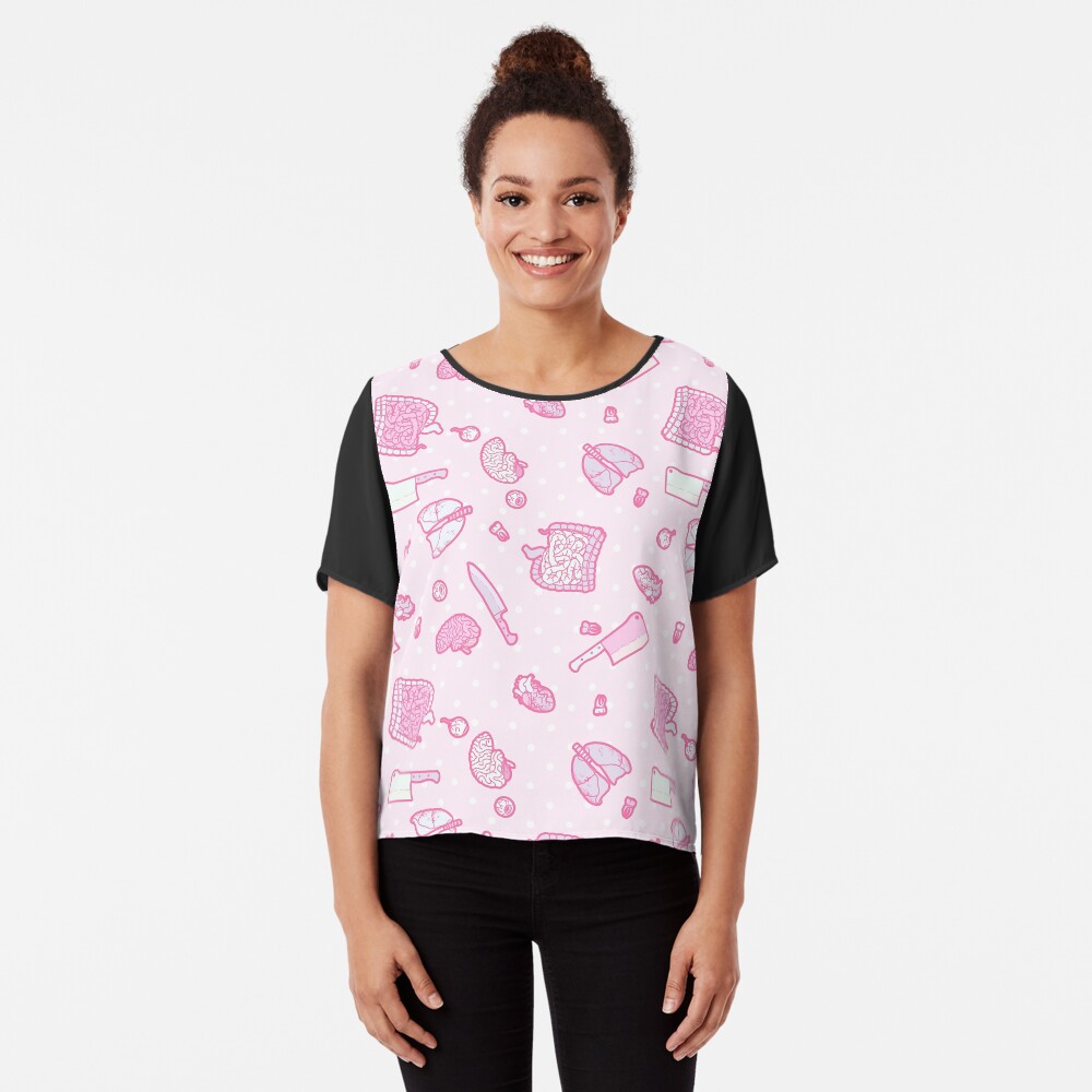 Sweet Yandere (Pink) Chiffon Top