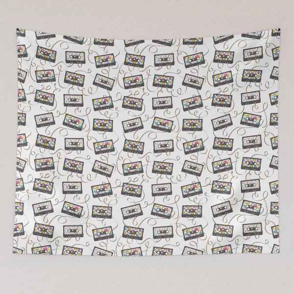 Item preview, Retro Tangled Cassette Tape Pattern designed and sold by essjaydesigns.
