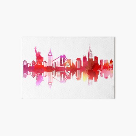 Artikel-Vorschau von New York City bunte Skyline, designt und verkauft von Elenia Design.