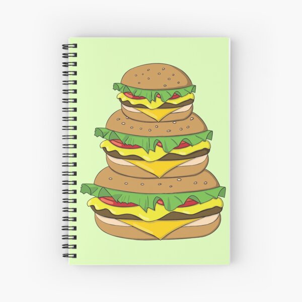 Cuadernos De Espiral Hamburguesa Redbubble - mi propia ciudad hamburguesa en roblox youtube