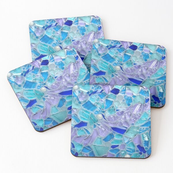 Item preview, Smash Glass in Blue, Teal and Purple designed and sold by courtneyjart.