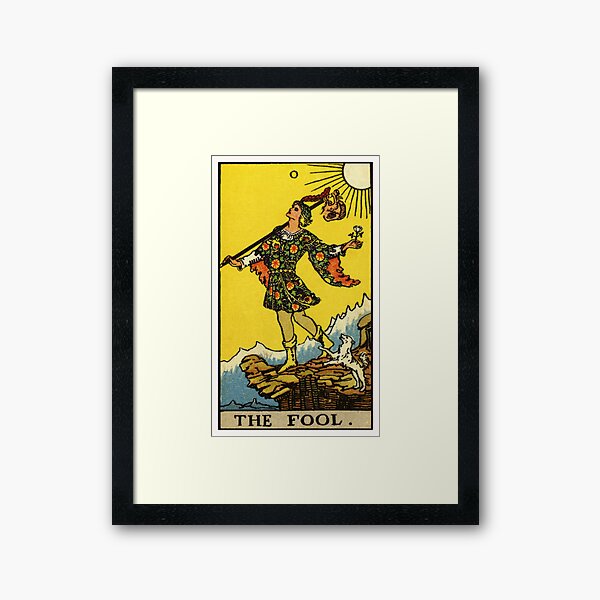 0. The Fool Tarot Card Framed Art Print