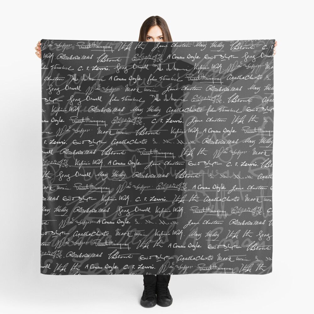 Literary Giants Pattern Scarf