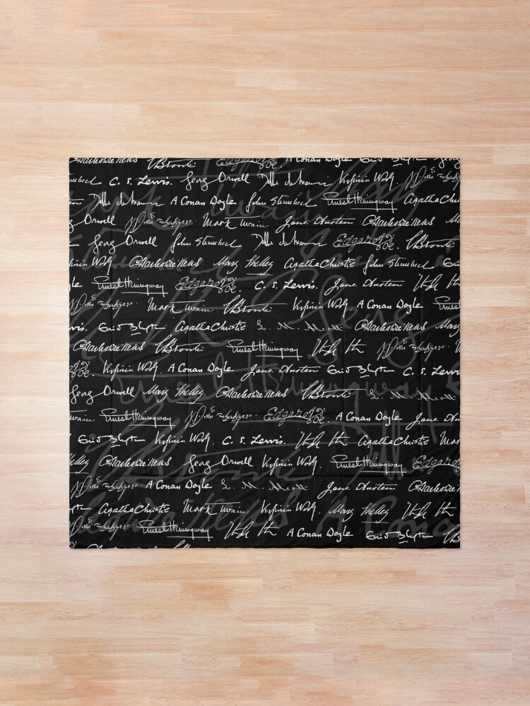 Alternate view of Literary Giants Pattern Comforter