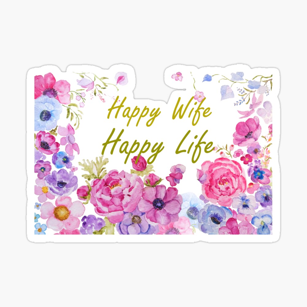 Carte De Vœux Femme Heureuse Aquarelle Vie Heureuse Fleur Citation Par Colorandcolor Redbubble