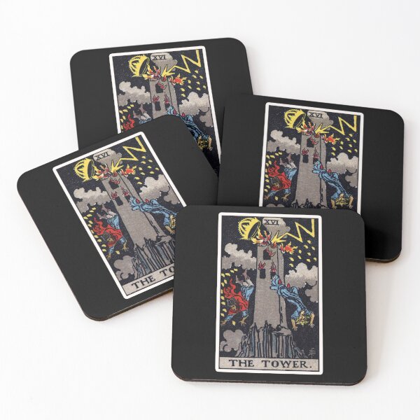 Item preview, XVI. The Tower Tarot Card designed and sold by wildtribe.