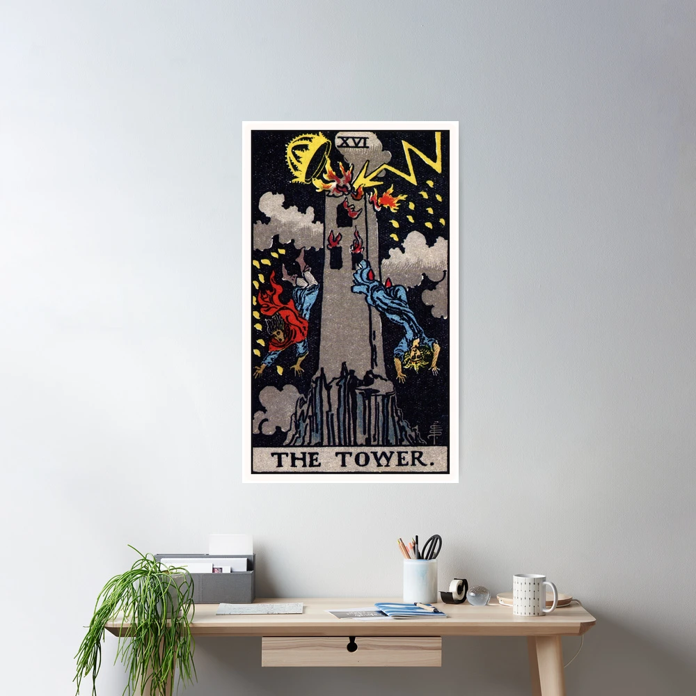 XVI. The Tower Tarot Card