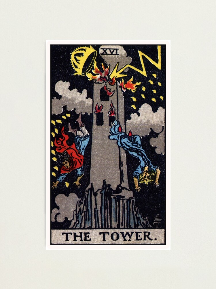 XVI. The Tower Tarot Card