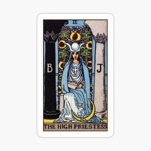 II. The High Priestess Tarot Card Sticker