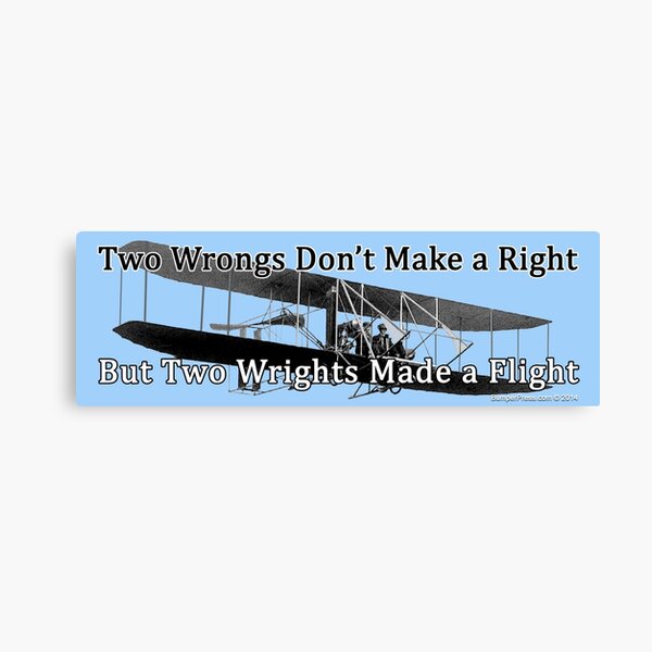 Wrights and Wrongs Canvas Print