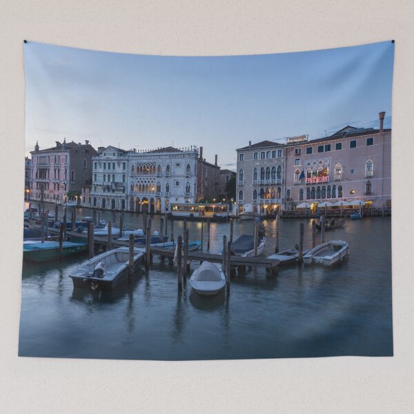 Item preview, Slow Dusk in Venice - Rialto Market Working Boats and Grand Palaces designed and sold by Georgia Mizuleva.