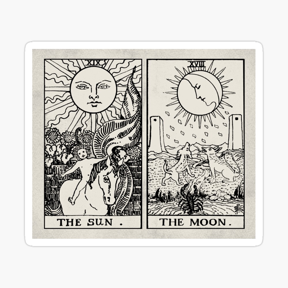 The Sun and Moon Cards" Canvas Print for by wildtribe | Redbubble