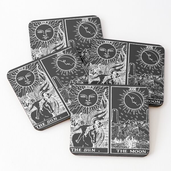 Item preview, The Sun and Moon Tarot Cards | Pearl & Obsidian designed and sold by wildtribe.