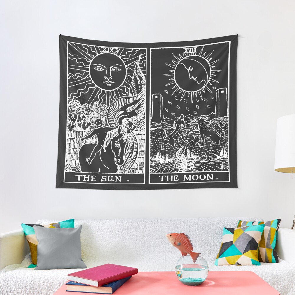 The Sun and Moon Tarot Cards | Pearl & Obsidian Tapestry