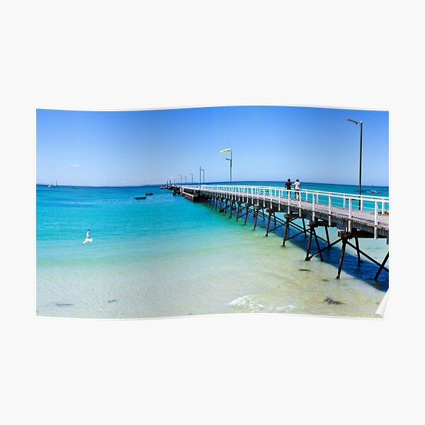 Beachport Jetty on a perfect day, South Australia Poster