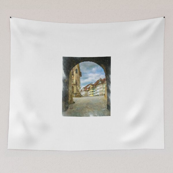 Item preview, Cityscape of Will in St. Gallen as an oil painting 2 designed and sold by DiFigianoPhoto.