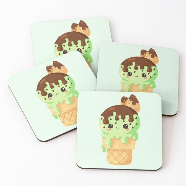 Item preview, Kawaii Mint Chip Ice Cream designed and sold by heysoleilart.
