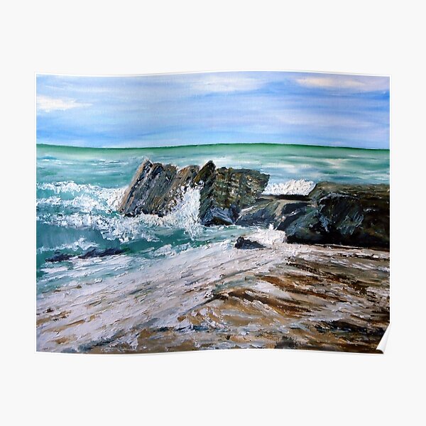 New Quay Beach West Wales Poster