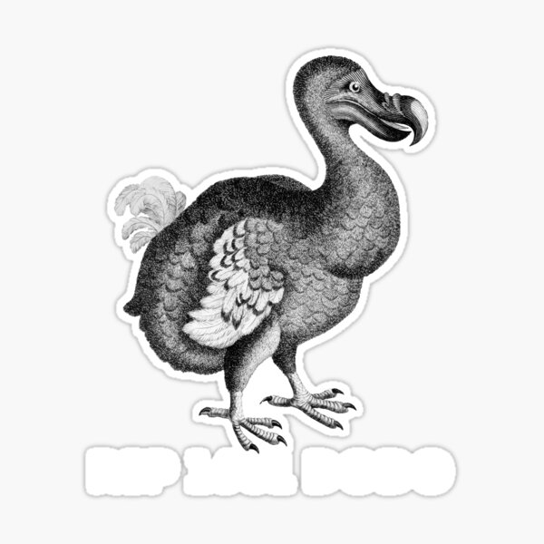 RIP Dodo 1681 Ornithologie d oiseaux animaux mignons Sticker