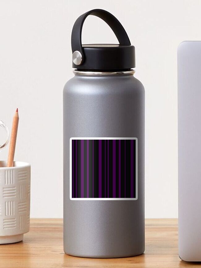 Thumbnail 1 of 3, Sticker, Deep purple Pinstripe designed and sold by bywhacky.