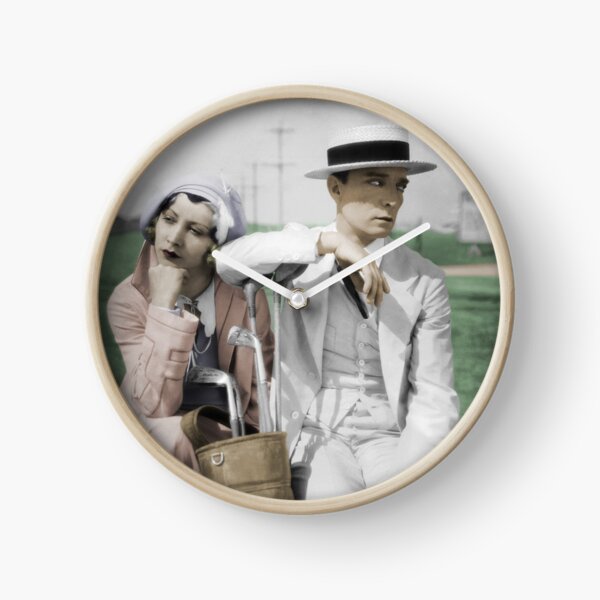 "Film legend Buster Keaton" Clock for Sale by princessbunhead Redbubble