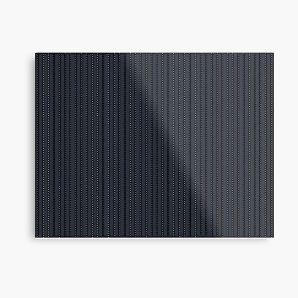 Grey Pinstripe pattern Metal Print