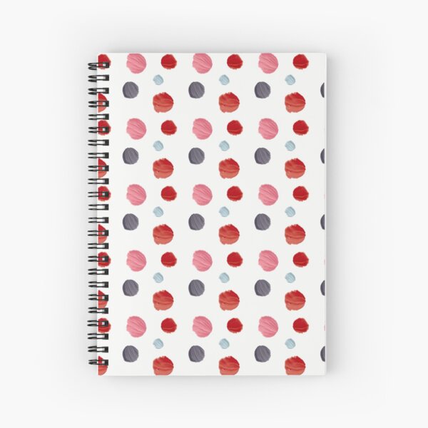 acrylic brush dot pattern Spiral Notebook