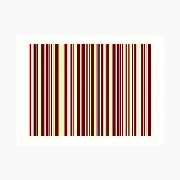 Burgundy Pinstripe Art Print