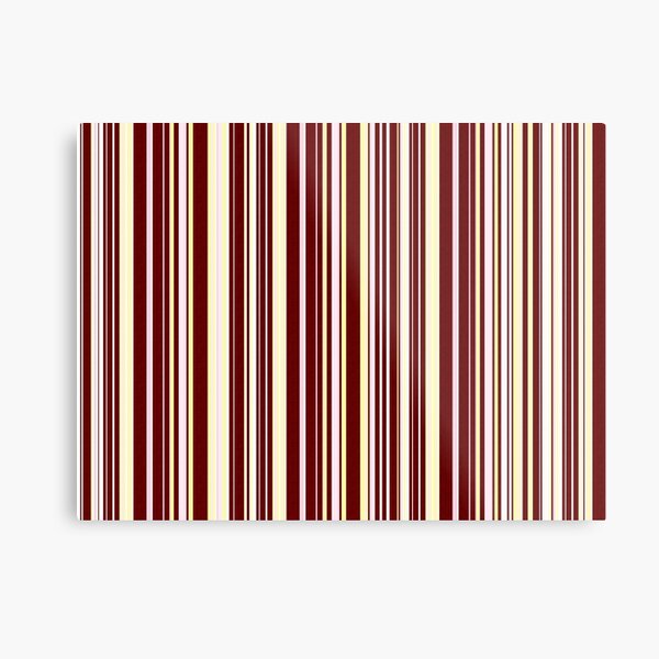 Burgundy Pinstripe Metal Print