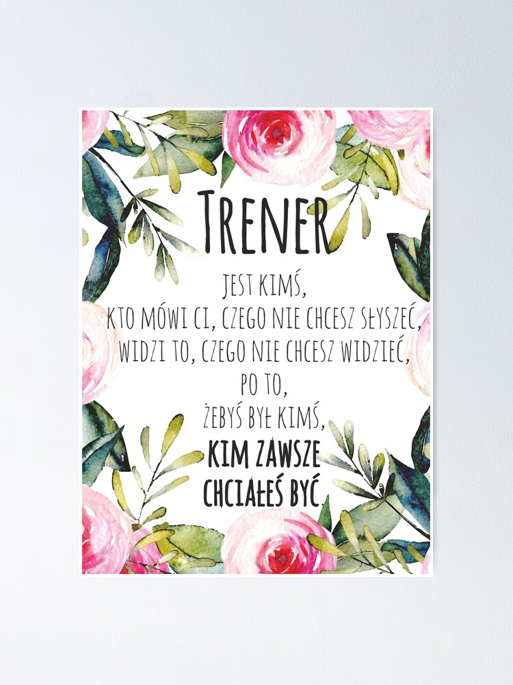 Poster Excellent Formateur Citation En Polonais Formateur Merci Citation Cadeau D Appreciation Par Tanabe Redbubble