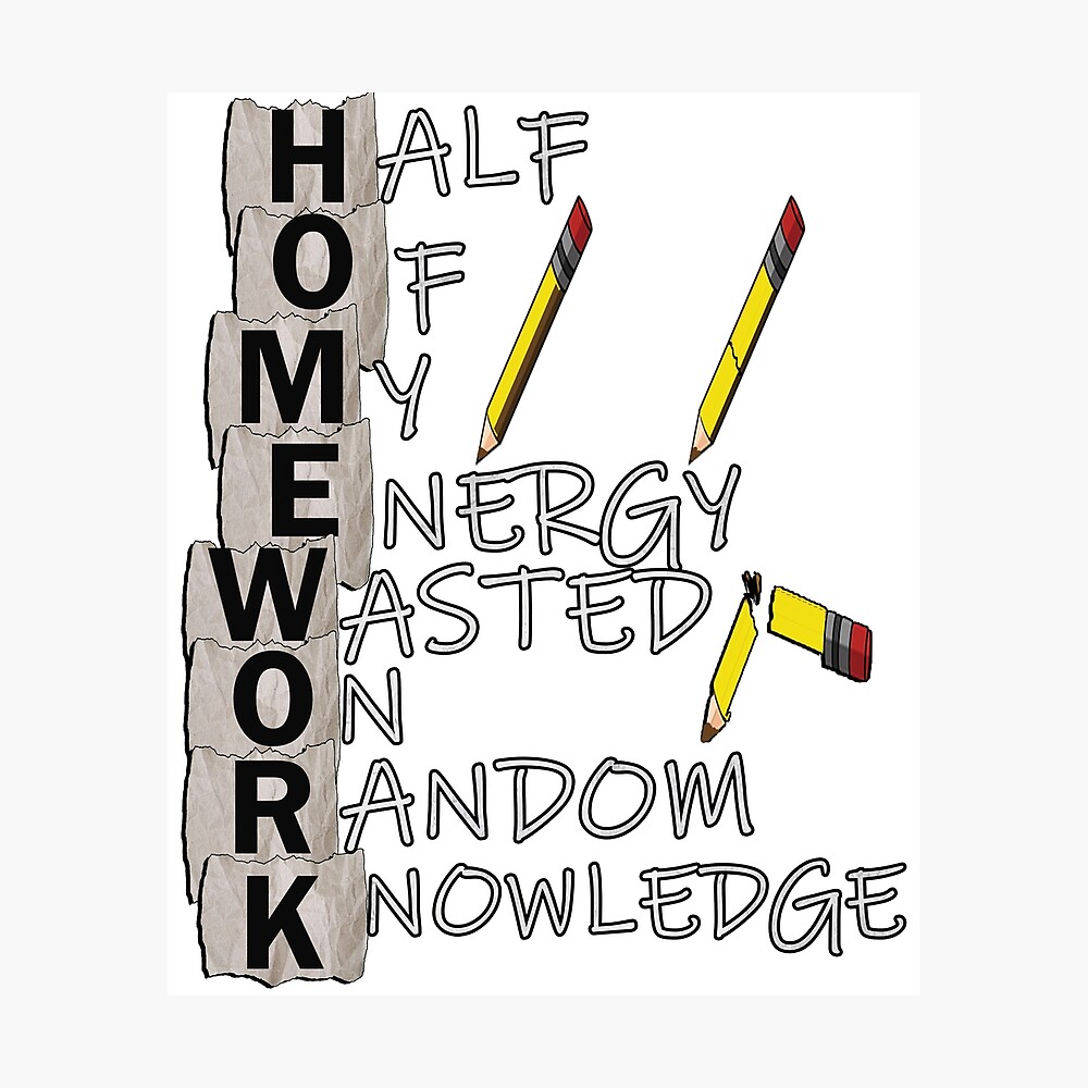 Funny Back to School Homework Definition Student & Teacher Fun Quote School  Gift