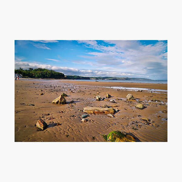 Item preview, Evening Sunshine On Wet Beach - Coastal Scenery - Saundersfoot designed and sold by Harmony Of The Mind.