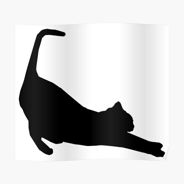 Poster Silhouette De Chat Qui Marche Par C0rvuss Redbubble