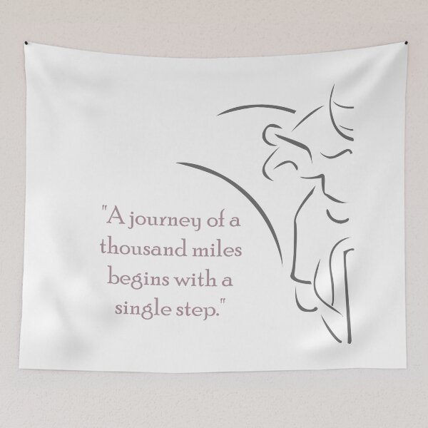 Item preview, A famous Chinese proverb teaches that even the longest and most difficult ventures have a starting point; something which begins with one first step designed and sold by Shawlin Islam.