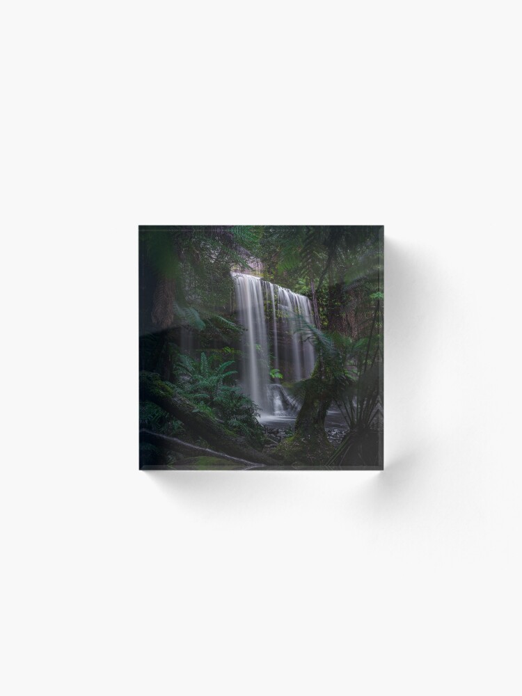 Alternate view of Russell Falls, Tasmania Acrylic Block