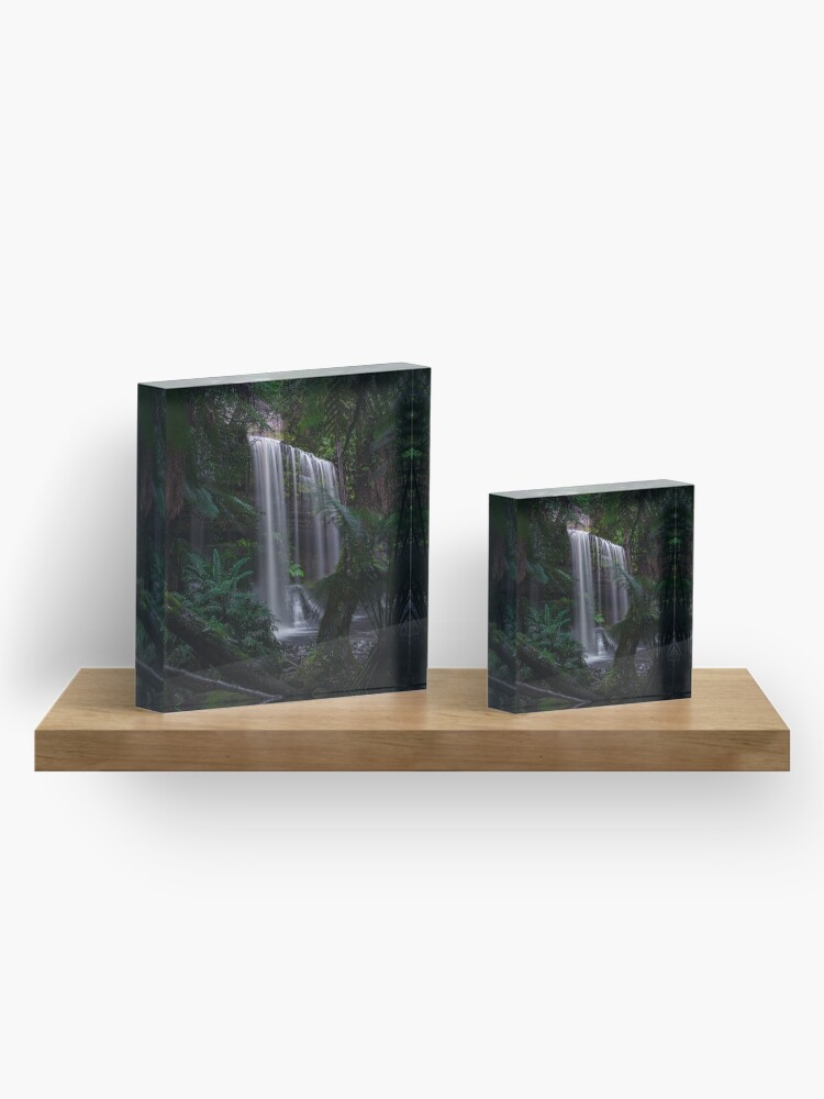 Alternate view of Russell Falls, Tasmania Acrylic Block