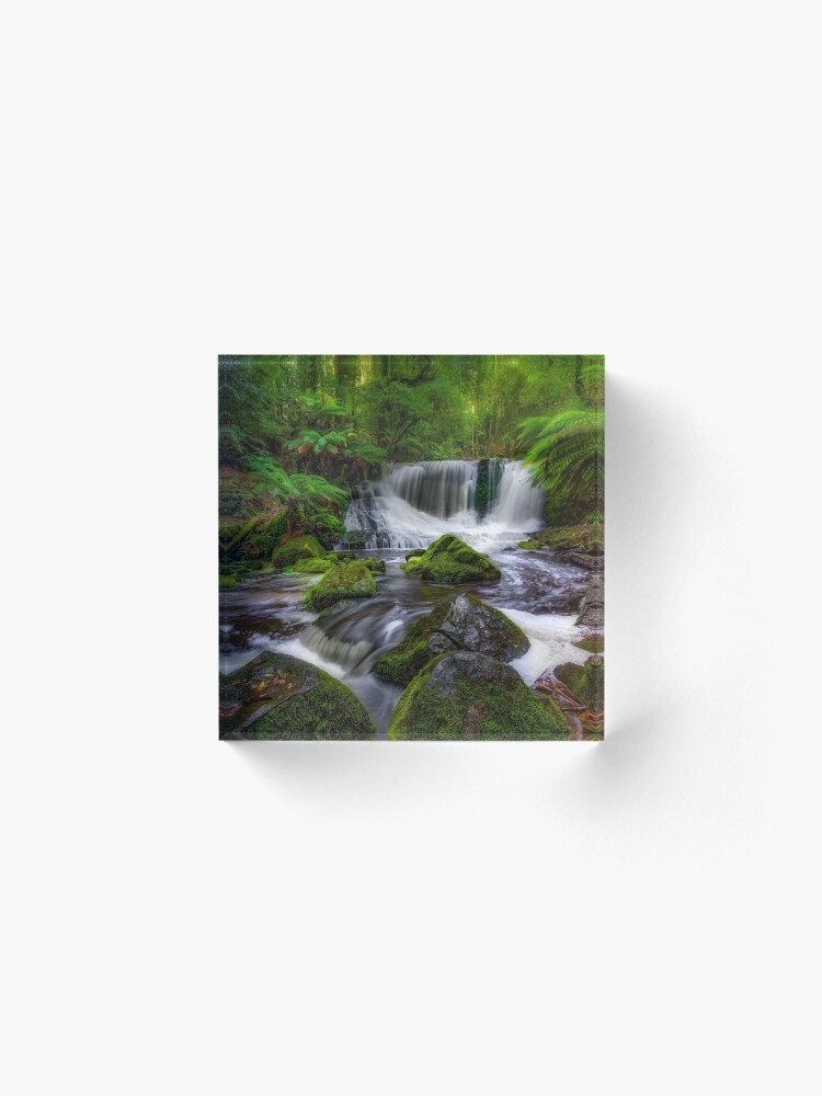 Alternate view of Horseshoe Falls, Tasmania Acrylic Block
