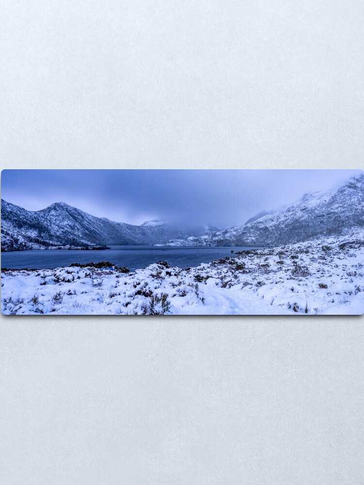 Alternate view of Dove Lake in the Snow Metal Print
