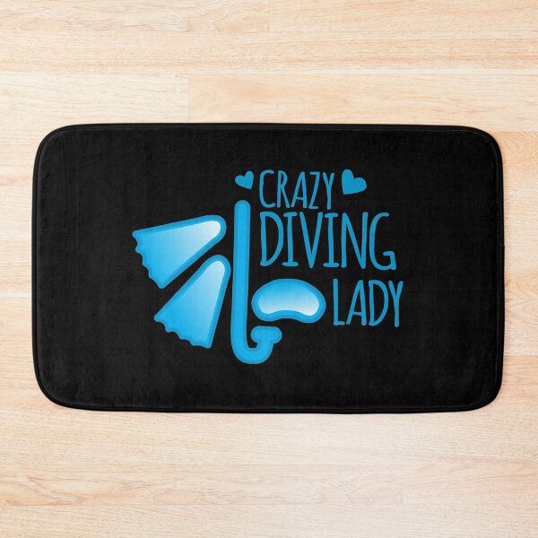 Item preview, Crazy Diving Lady with flippers snorkel and mask designed and sold by jazzydevil.