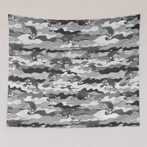 Item preview, Mermaid Splash Greyscale designed and sold by ZaryaKiqo.