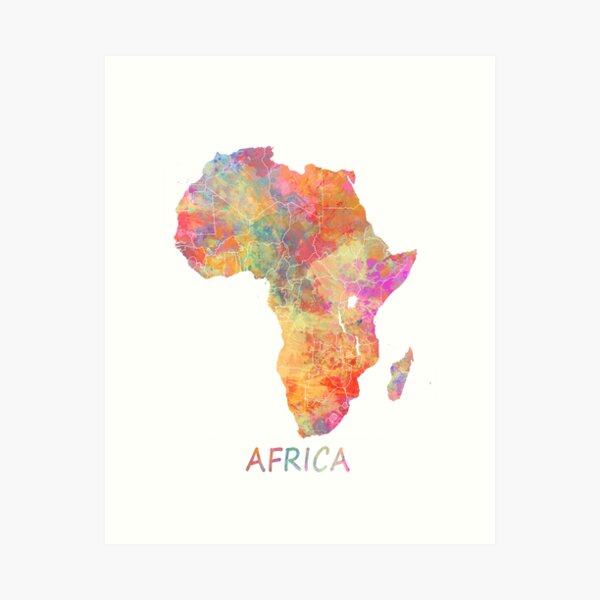 Item preview, Map Africa #africa #map designed and sold by JBJart.